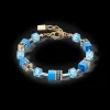 GeoCUBE® Iconic Mono Gold bracelet turquoise