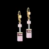 GeoCUBE® Iconic Mono Gold earrings pink