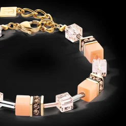GeoCUBE® Iconic Mono Gold bracelet Apricot Crush
