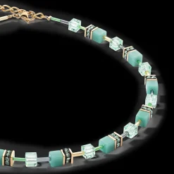 GeoCUBE® Iconic Mono Gold necklace green