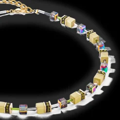 GeoCUBE® Iconic Mono Gold necklace olive