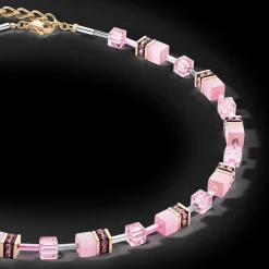 GeoCUBE® Iconic Mono Gold necklace pink