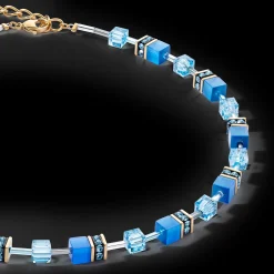 GeoCUBE® Iconic Mono Gold necklace turquoise