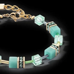 GeoCUBE® Iconic Mono Gold bracelet green