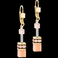 GeoCUBE® Iconic Mono Gold earrings Apricot Crush