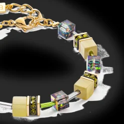 GeoCUBE® Iconic Mono Gold bracelet olive