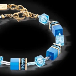 GeoCUBE® Iconic Mono Gold bracelet turquoise