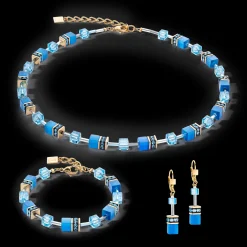 GeoCUBE® Iconic Mono Gold necklace turquoise