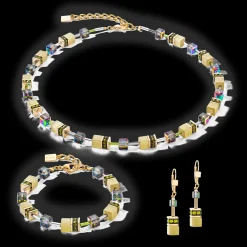 GeoCUBE® Iconic Mono Gold earrings olive