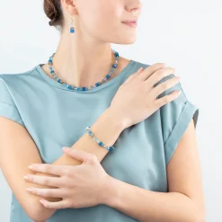 GeoCUBE® Iconic Mono Gold bracelet turquoise
