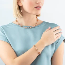 GeoCUBE® Iconic Mono Gold necklace Apricot Crush