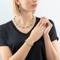 GeoCUBE® Iconic Mono Gold necklace green