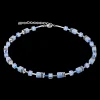 GeoCUBE® Iconic Mono Silver necklace blue