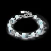 GeoCUBE® Iconic Mono Silver bracelet ice blue