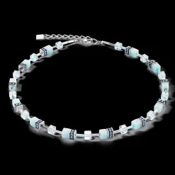 GeoCUBE® Iconic Mono Silver necklace ice blue