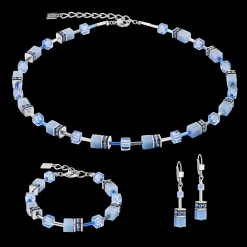 GeoCUBE® Iconic Mono Silver necklace blue