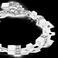 GeoCUBE® Iconic Nature bracelet silver-white