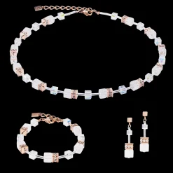 GeoCUBE® Iconic Nature bracelet rosegold white
