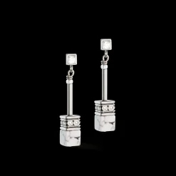 GeoCUBE® Iconic Nature Chain earrings white