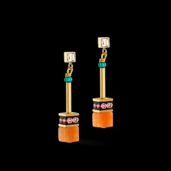 GeoCUBE® Iconic Nature Chain earrings dopamine