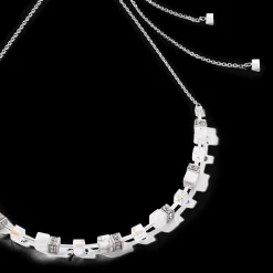 GeoCUBE® Iconic Nature Chain necklace white