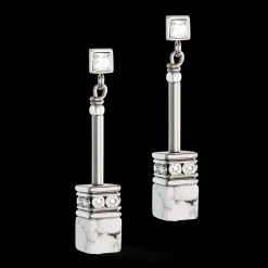 GeoCUBE® Iconic Nature Chain earrings white