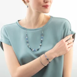 GeoCUBE® Iconic Nature Chain necklace blue