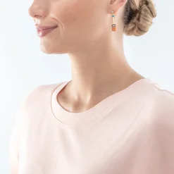 GeoCUBE® Iconic Nature Chain earrings dopamine