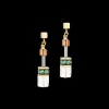 GeoCUBE® Iconic Nature earrings brown-white