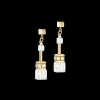 GeoCUBE® Iconic Nature earrings gold white