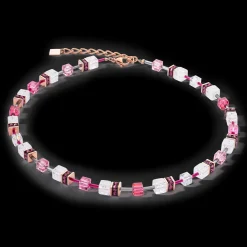 GeoCUBE® Iconic Nature necklace pink white