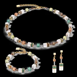 GeoCUBE® Iconic Nature necklace brown-white