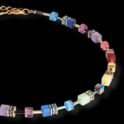 GeoCUBE® Iconic necklace Festive gold-multicolour
