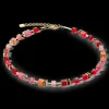 GeoCUBE® Iconic necklace gold red