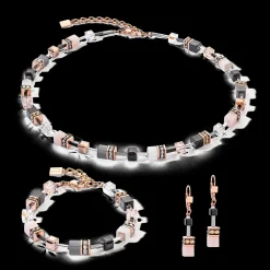 GeoCUBE® Iconic necklace rose gold soft