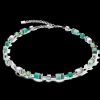 GeoCUBE® Iconic necklace silver-green