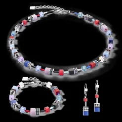GeoCUBE® Iconic necklace silver-royal