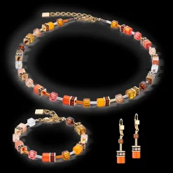 GeoCUBE® Iconic necklace Sunset gold