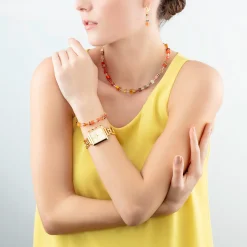 GeoCUBE® Iconic necklace Sunset gold