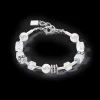 GeoCUBE® Iconic Pearl Mix bracelet silver-white