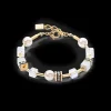 GeoCUBE® Iconic Pearl Mix bracelet gold-white