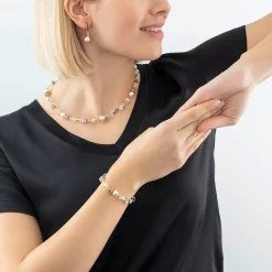 GeoCUBE® Iconic Pearl Mix bracelet gold-white