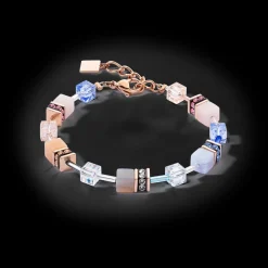 GeoCUBE® Iconic Precious bracelet light blue-beige