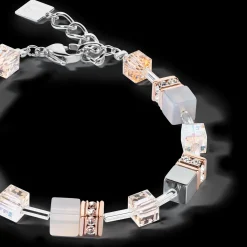 GeoCUBE® Iconic Precious bracelet rose gold-peach