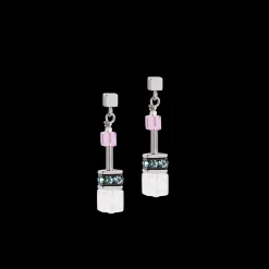 GeoCUBE® Iconic Precious earrings pink-lilac