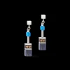 GeoCUBE® Iconic Precious earrings blue-brown