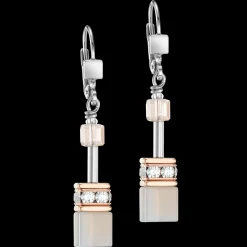 GeoCUBE® Iconic Precious earrings rose gold-peach
