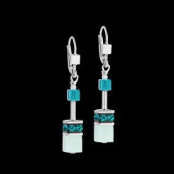 GeoCUBE® Iconic Precious earrings silver-green