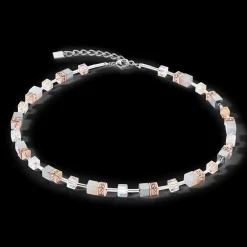 GeoCUBE® Iconic Precious necklace rose gold-peach