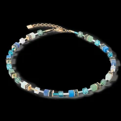 GeoCUBE® Iconic Precious necklace green-turquoise